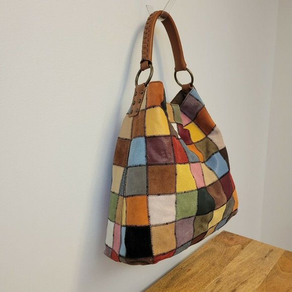Lucky Brand Leather Patchwork Hobo Bag - Picture 3 of 12